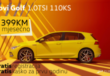 Novi Golf za 399 KM mjesečno