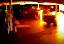 Vozač ubera proletio kroz aparate na benzinskoj pumpi