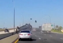 Odgađao promjenu trake do posljednjeg trenutka. Land Rover doslovno odletio u zrak (video)