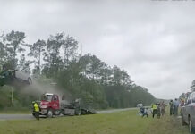 Gledala nesreću s druge strane autoceste. Nije primijetila šleper koji stoji u njenoj traci (video)